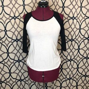 Cold Shoulder Baseball Tee